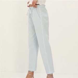 Anthropologie Light Blue Drawstring Track Pants